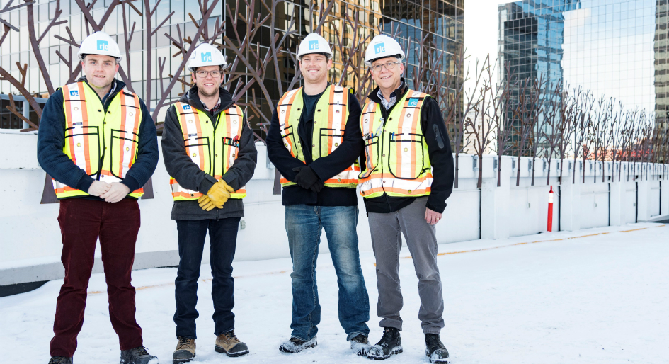 RJC Engineers (from left to right): Philip Lynch, Bryce Fulton, Scott Laing, Daryl Prefontaine. 