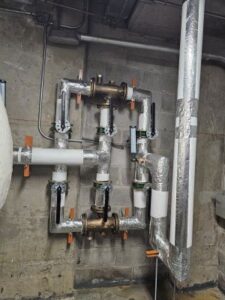 Low Zone Duel mixing valves installed and running as per engineering specifications.
