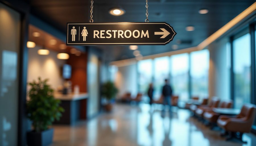 restrooms